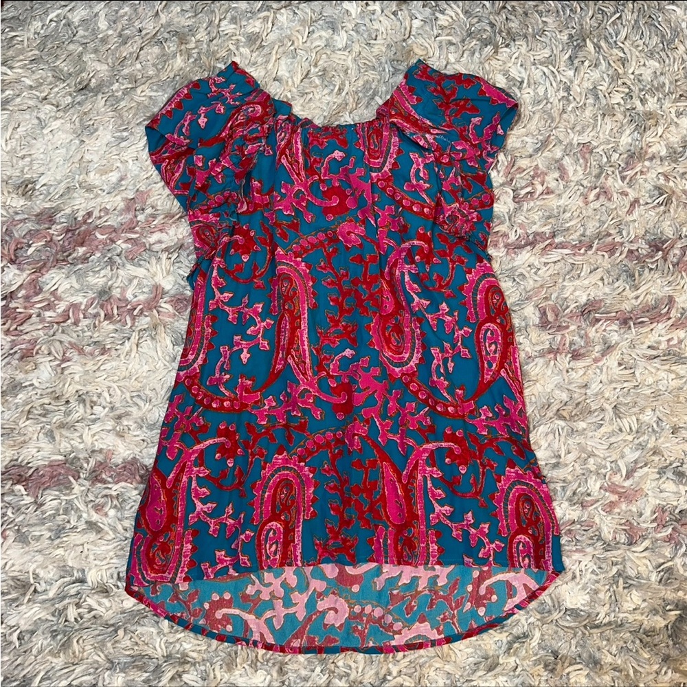 Figue boho silk patterned blouse S - Picture 2 of 4